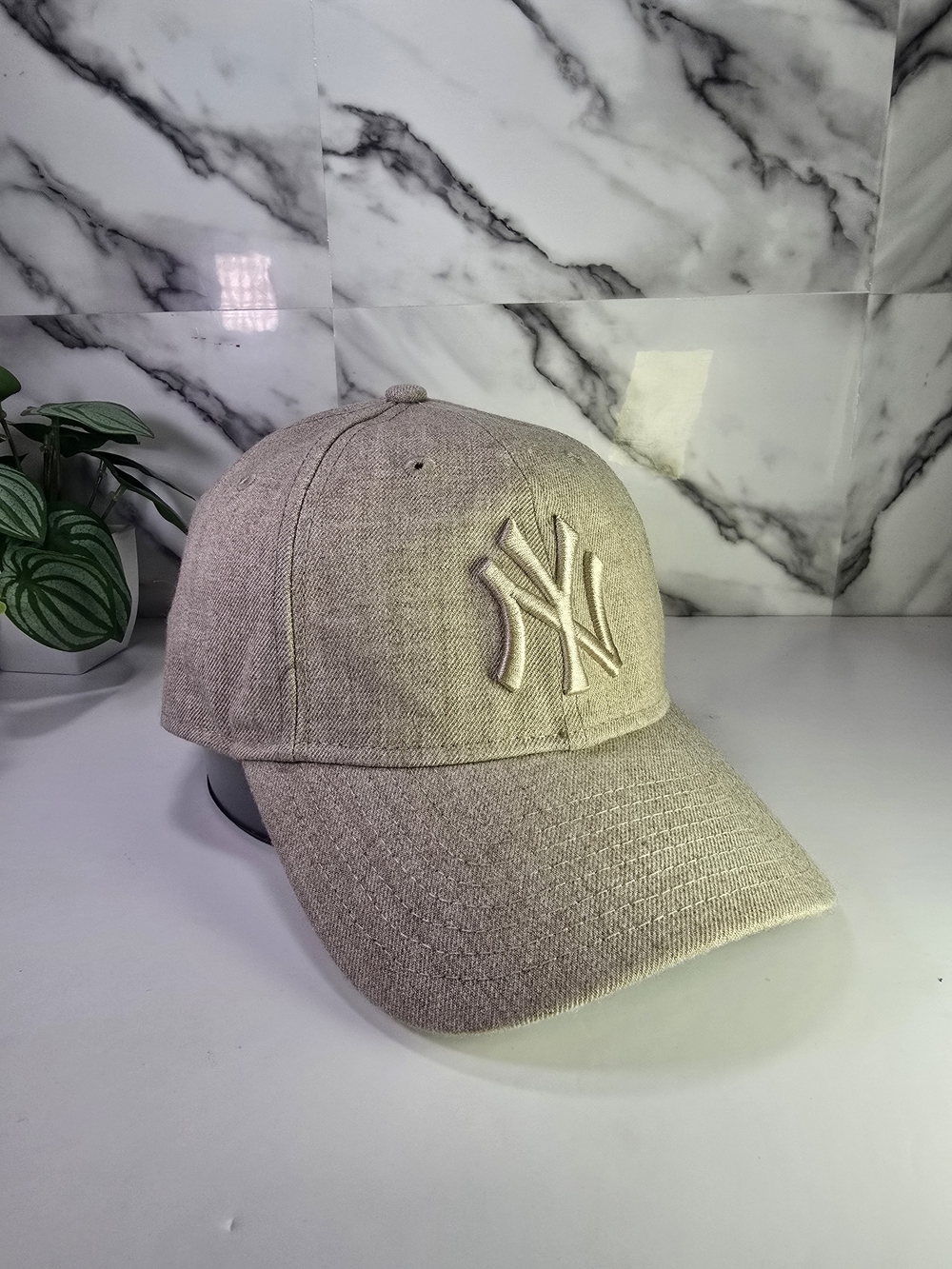 New York NY Beige Classic Baseball Cap. New Era Hat